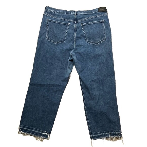 Express Jeans Women 18 R Modern Straight Leg Super High Rise‎ Medium Wash Denim - Picture 3 of 7